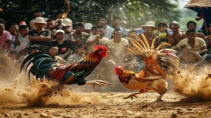 Chăm gà chọi trước đá 
